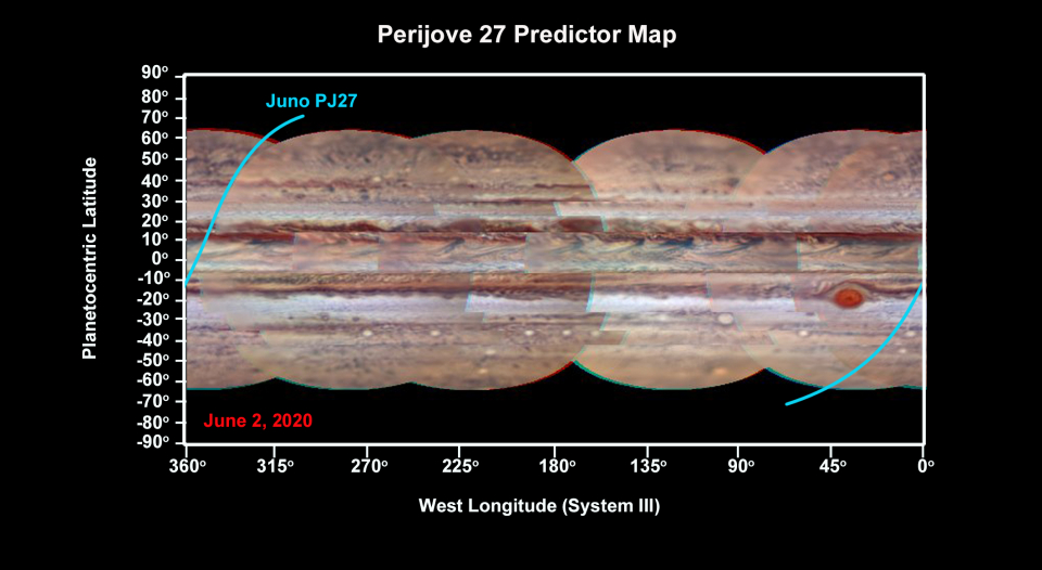 mid May Jupiter Prediction Map for PJ27